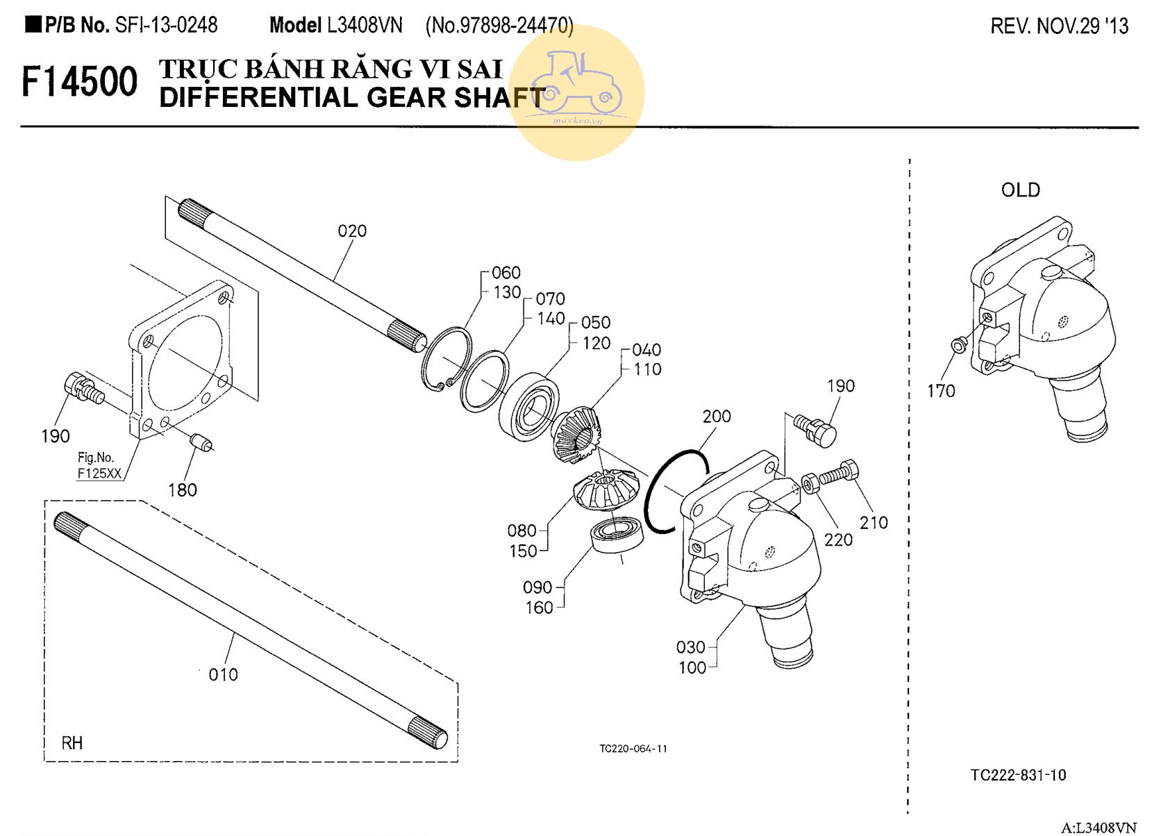 Trục bánh răng vi sai